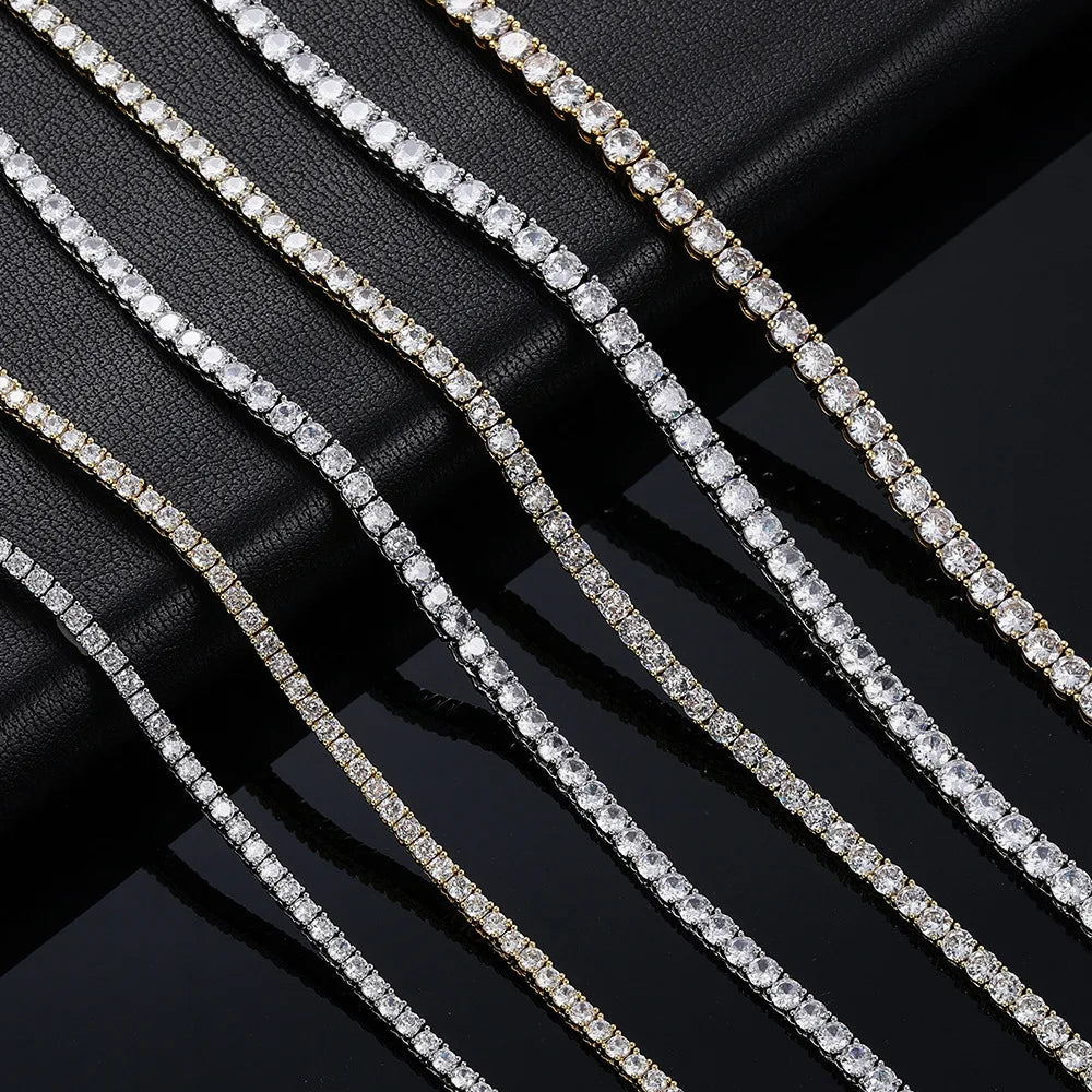D VVS1 Moissanite Tennis Necklace For Women Top Quality 100% 925 Sterling Silver Sparkling Party Fine Jewelry