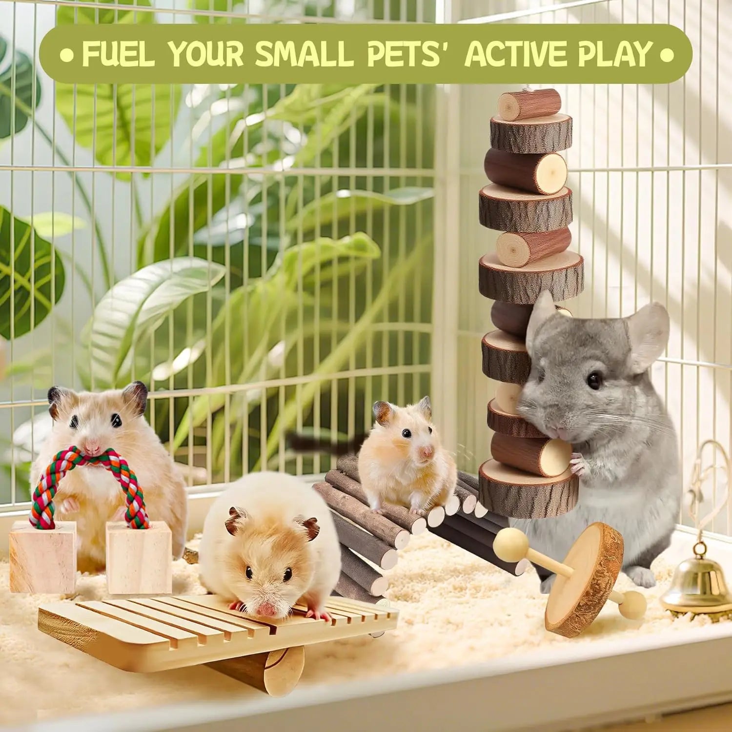 8-Piece Set Pet Rabbit Guinea Pig Dragon Cat Fun Toy Hamster Tooth Grinding Set Pet Tooth Grinding Snacks