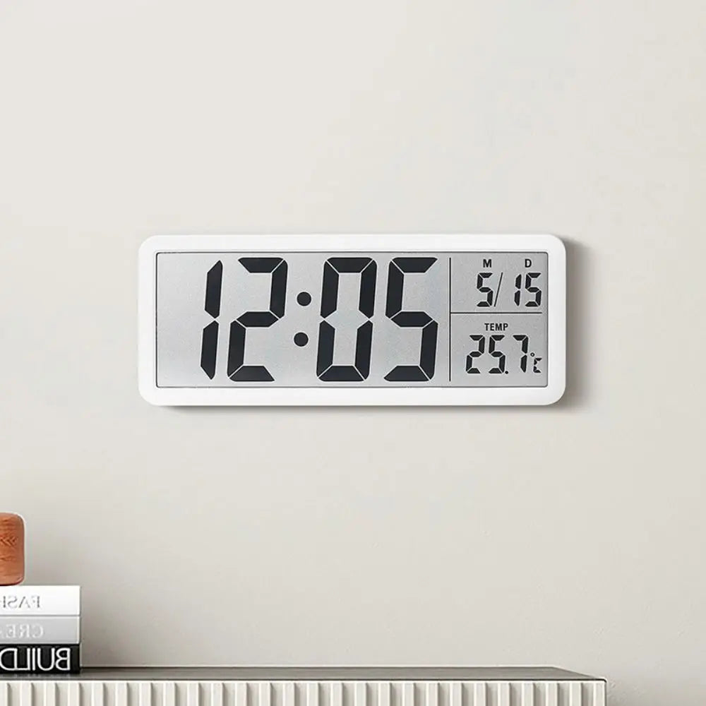 New Wall-mounted Electronic Wall Clock Multi-functional Temperature Digital LED Clocks 12/24H Voice Control Display Table Clock