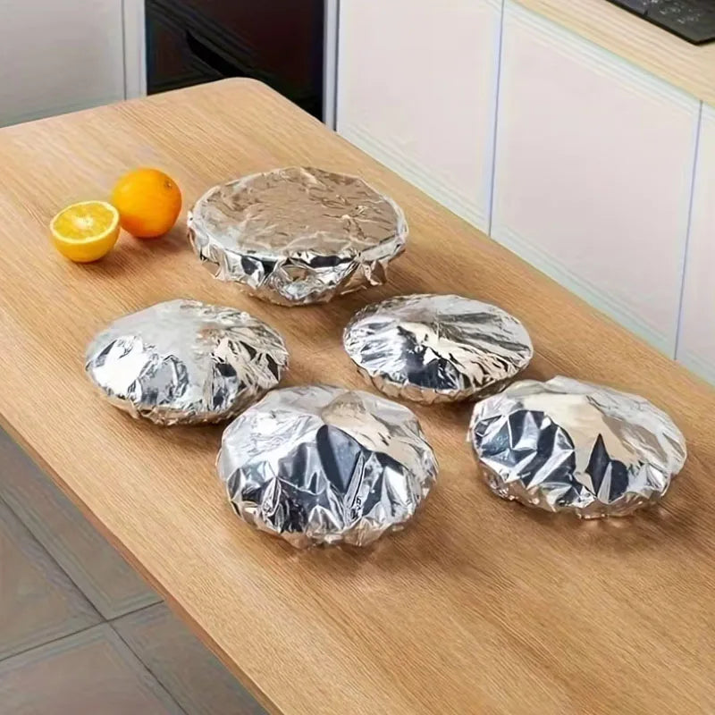 Aluminum Foil Film Food Cover Food Grade Fresh-keeping Packaging Bag Fruit Vegetable Storage Bag Kitchen Insulation Artifact Lid
