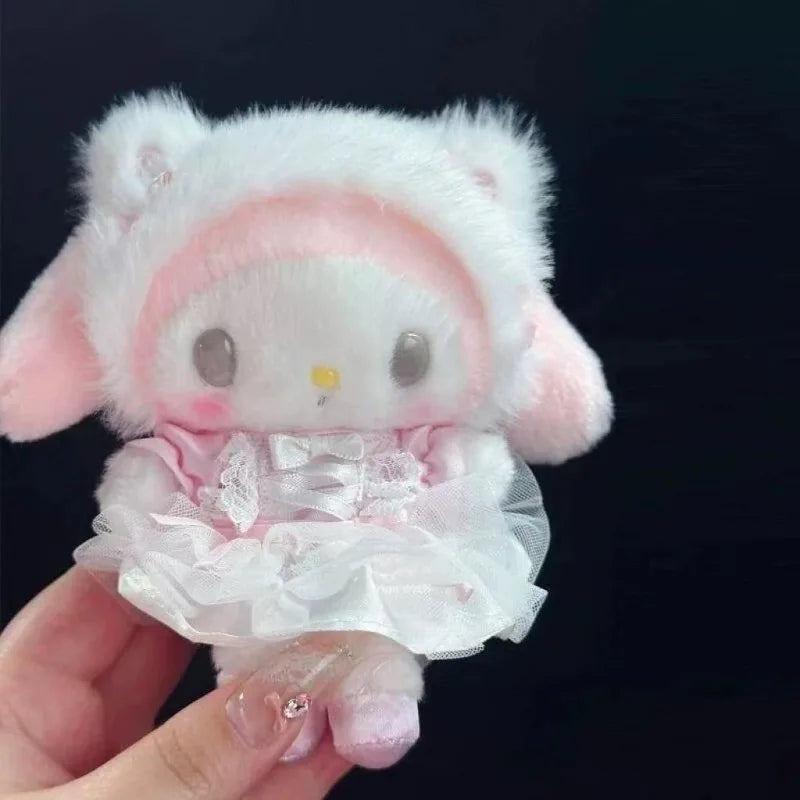 Forest Series Hello Kitty Floral Lace dress My Melody Plush Toy Keychain ballet dance My Sweet Piano KT Stuffed doll pendant