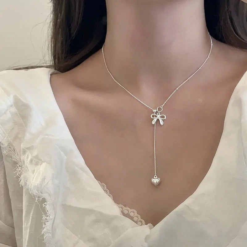 925 Sterling Silver Necklace Black Beads Square Irregular Punk Geometric for Women Girl Jewelry Gift Dropshipping Wholesale