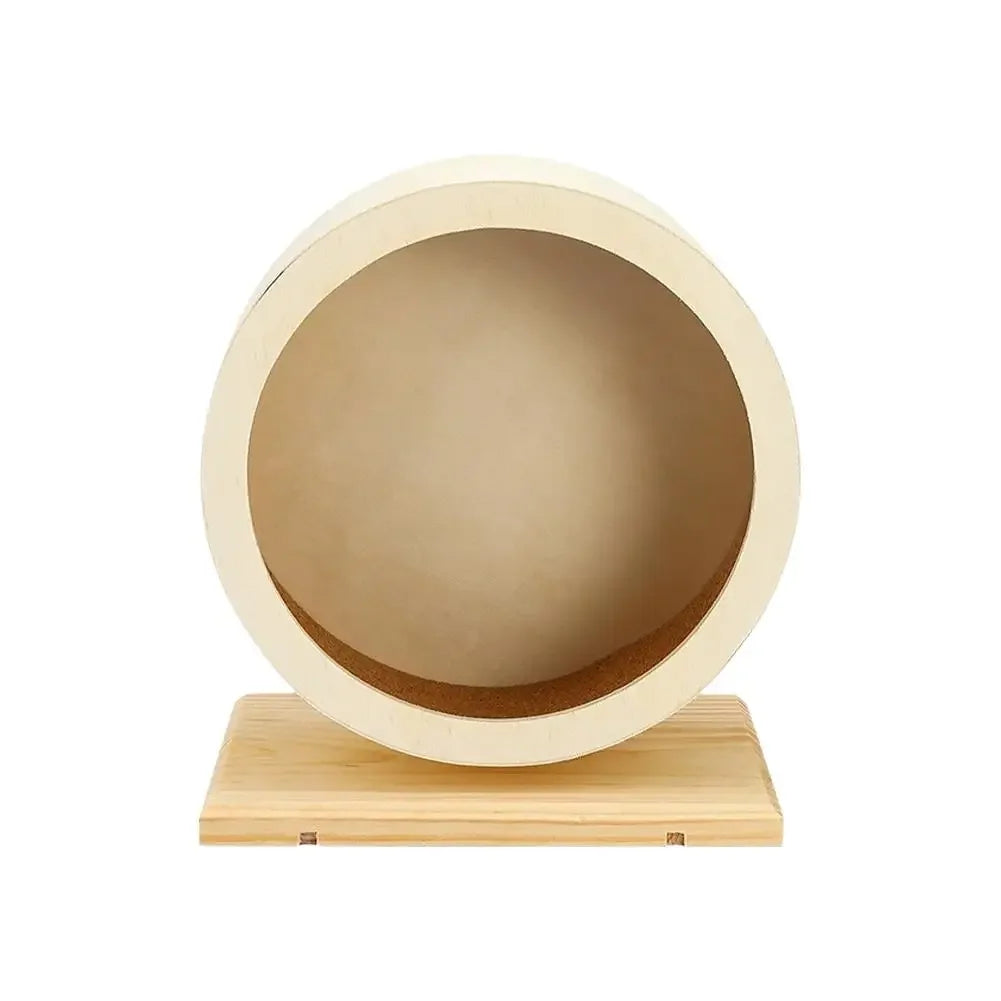 Mute Wooden Hamster Silent Running Wheel With Cork Pad Bracket