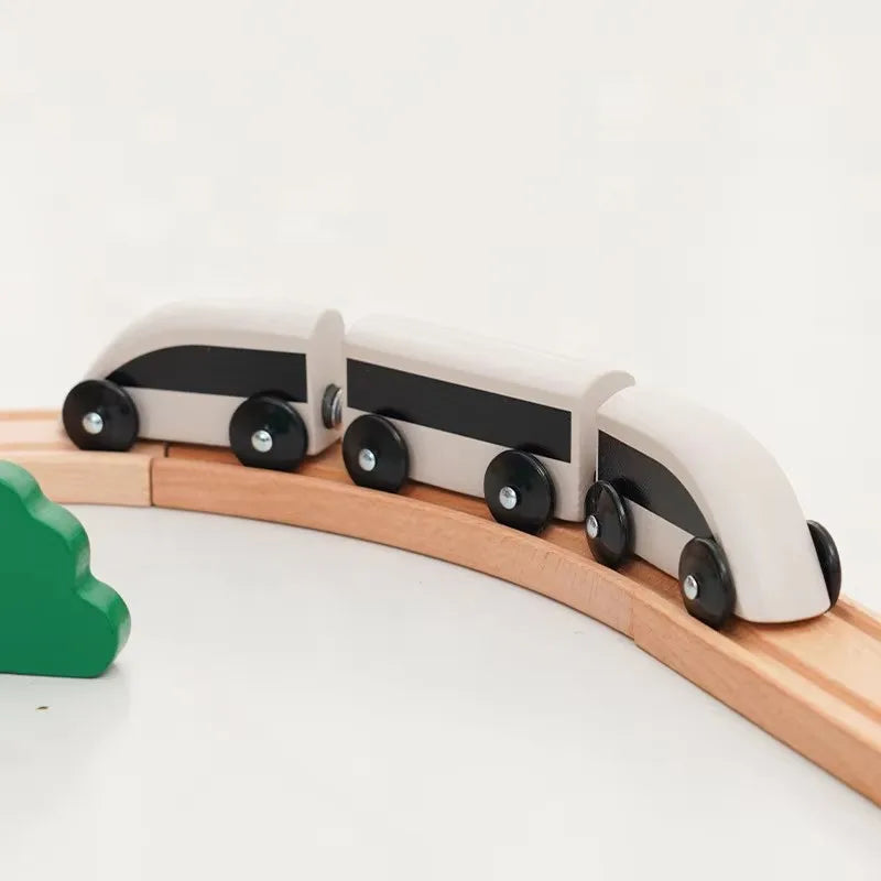 1pcs Magnetic Train Toys Wooden Train Locomotive Car Truck Railway Accessories Fit for Wooden Tracks Toys Gifts