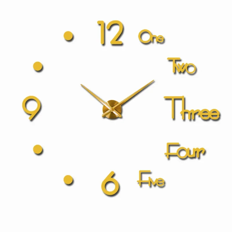Large 3D Wall Clock Luminous Classic Wall Clocks DIY Digital Clock Wall Watches Stickers Silent Clock for Home Living Room Table