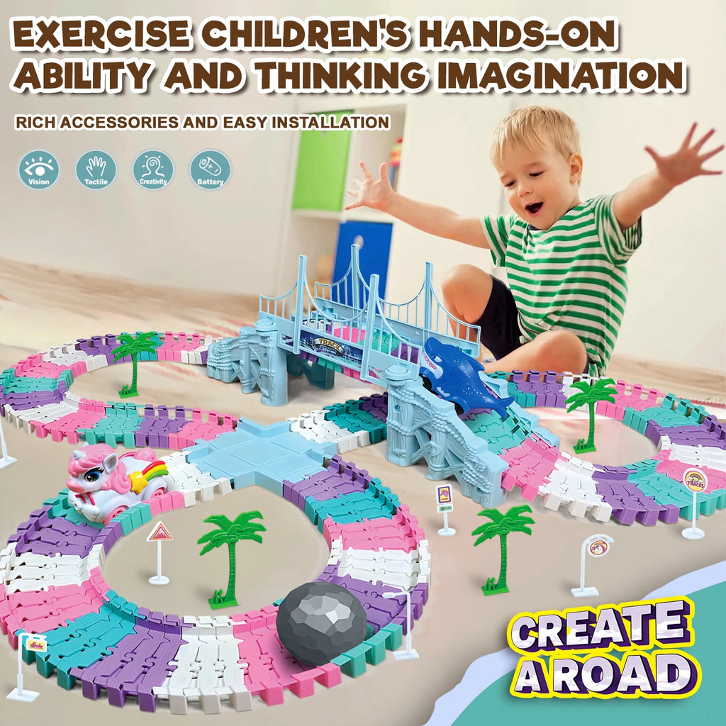 Car Toys For Kid 4-6, 194 PCS Race Car Track For Kids Ages 4-8, Monster Truck 2+ Year Old Birthday Gift Toddler Cars Toy For 3+