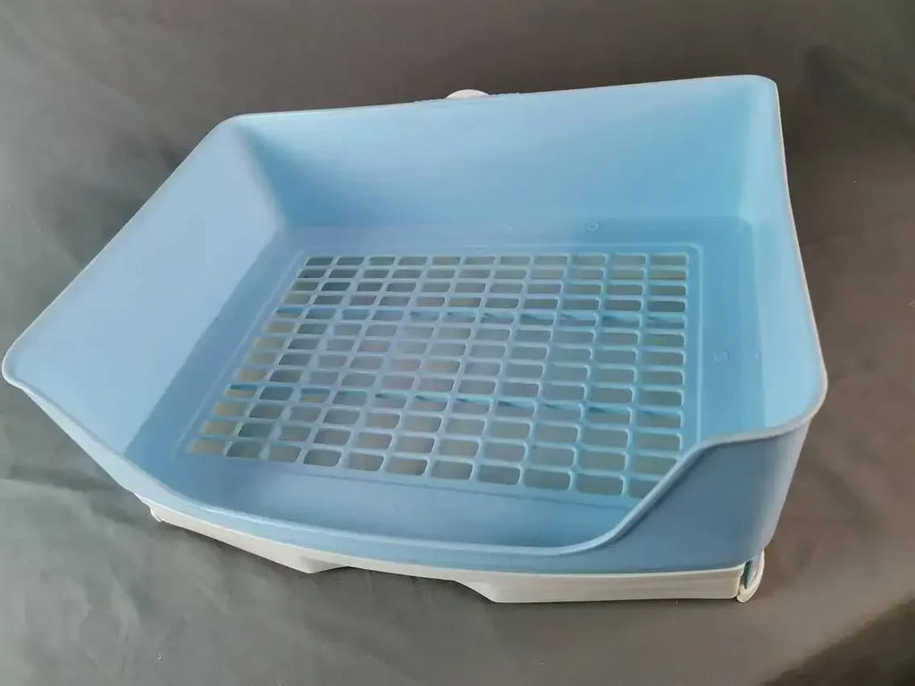 Large Bunny Toilet with Drawer Rabbit Litter Box Grate Potty Pet Bedpan for Hamster Guinea Pig Ferret Adult Pet Toilet Supplies