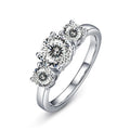 JoyceJelly S925 Sterling Silver Colors Moissanite Ring 2CT 4CT Total Full Moissanite Diamond Jewelry For Wedding Engagement Gift