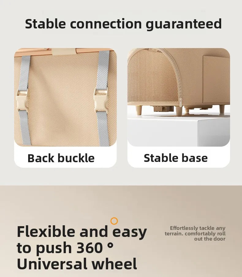 New Separable Pet Stroller Portable One Click Recycling Cat Carrier Universal Lightweight Small Dog Travel Pushchair Foldable