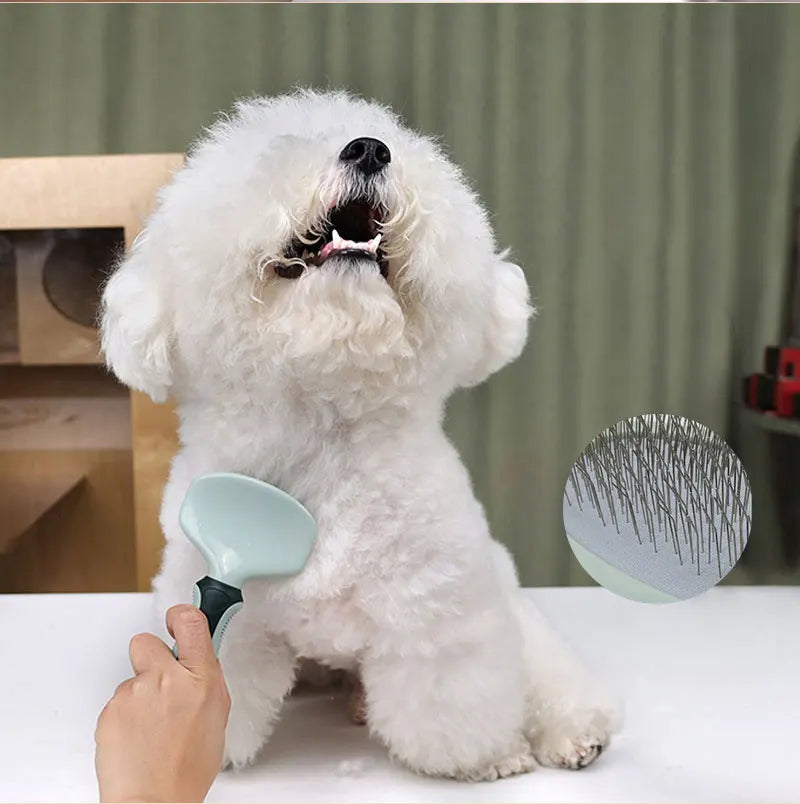 8 in 1 Dog Cat Grooming Comb Set Pet Cleaning Brush Tool Set Pet Multi-Functional Cleaning Set Cat Hair Removal Brush Kit
