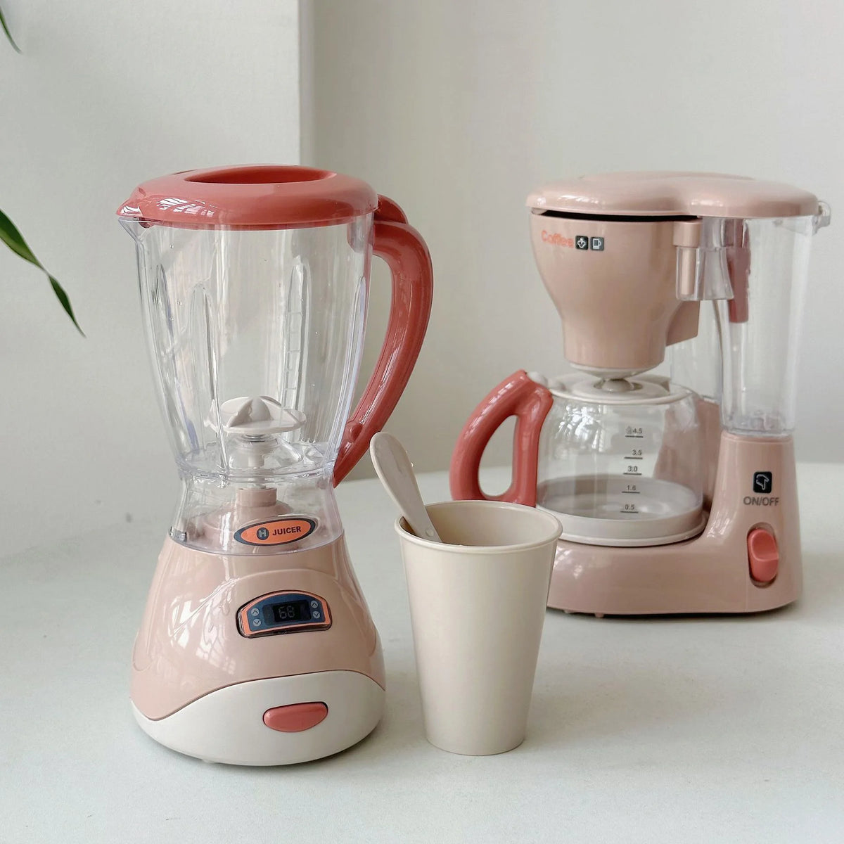 Kids Simulation Kitchen Appliances Sets Toy Mini Blender Coffee Maker Washing Machine Pretend Play Creative Electric Game Gift