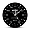 Racing Car Speedometer Decorative Wall Clock For Man Cave Garage Decor Retro Motorsports Guage Design Driving Artwork Wall Watch
