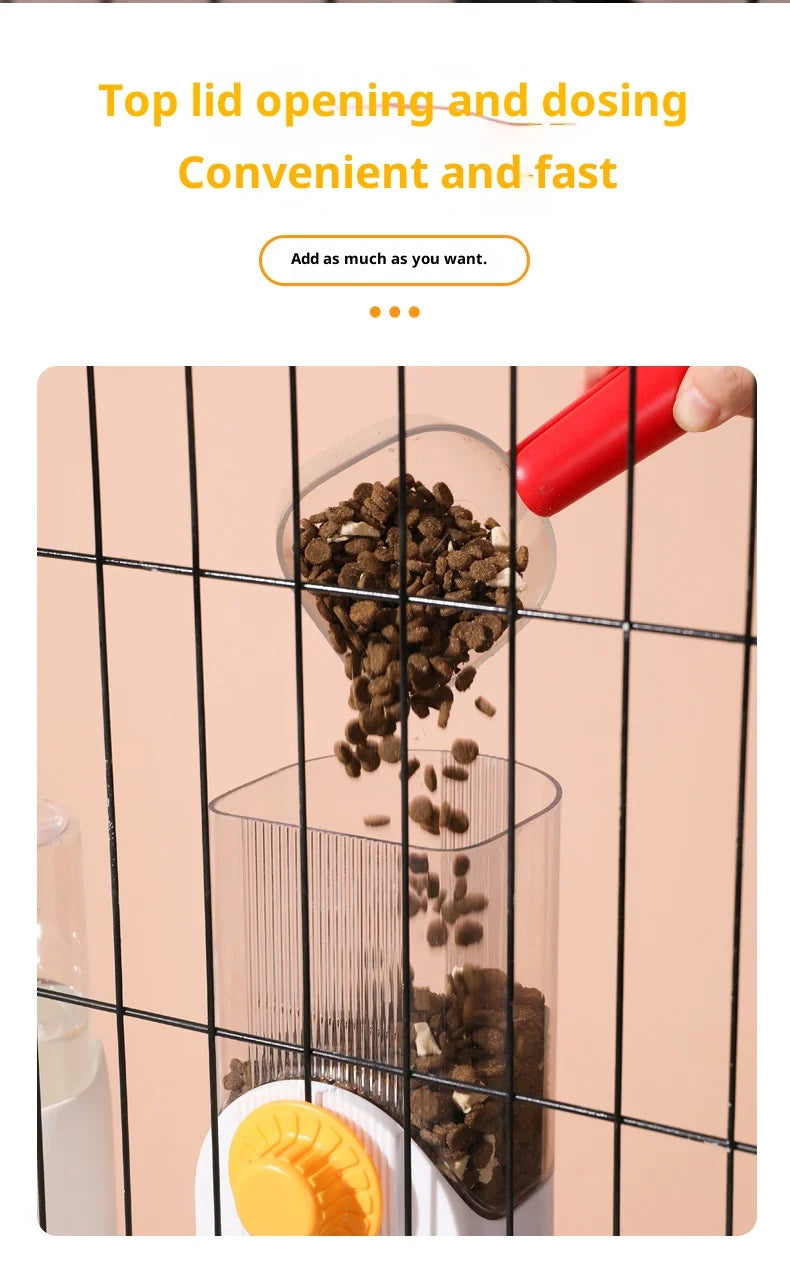 Automatic Hanging Cat Cage Water Dispenser & Feeder Large Capacity Leak-Proof Design Pet Watering System Pet Supplies