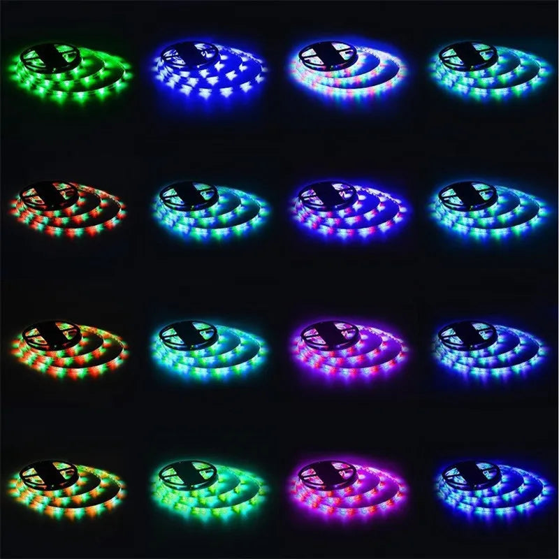 1m USB LED Strip Lights 60LEDs/m RGB Tape SMD 2835 With Remote Control Flexible Tape Diode Ribbon TV Backlight Room Decor