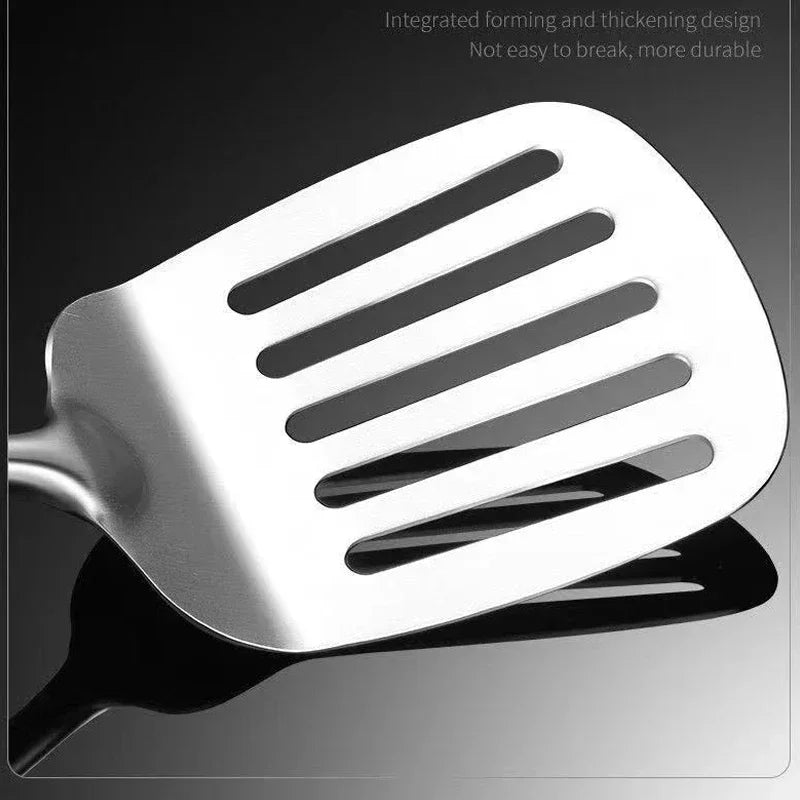 Food Stainless Steel Wok Spatula Metal Kitchen Utensils Slotted Turner Spoon Ladle Utensil Set Kitchen Accessories Cooking Tools