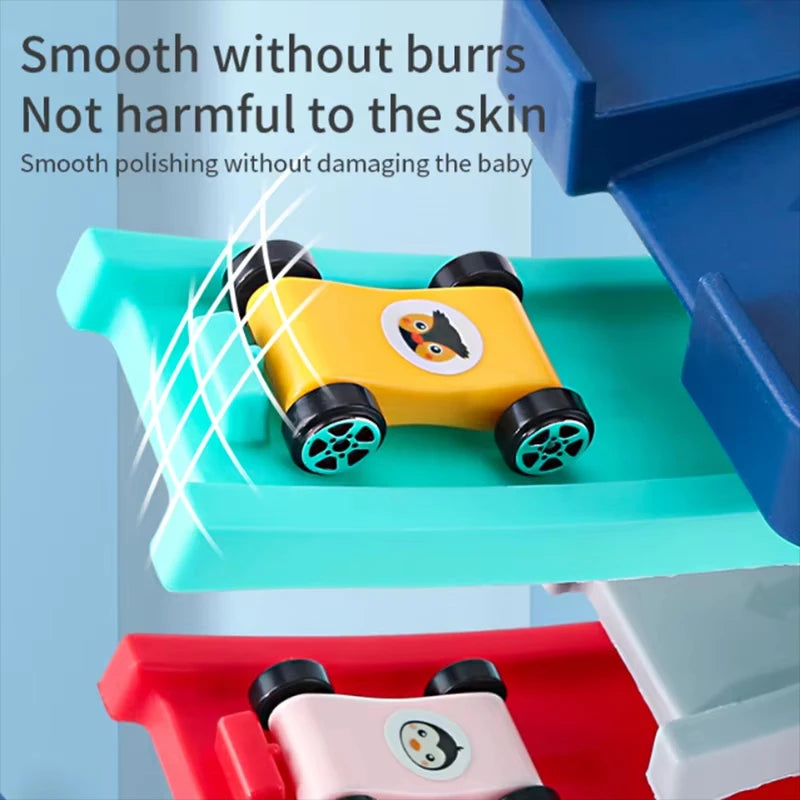 Baby Toys Children's Gliding Track Car Mini Car Inertia Girl Kids 3-Year-Old Boy Toy Multi Layer Cartoon Puzzle Slide Car Toys
