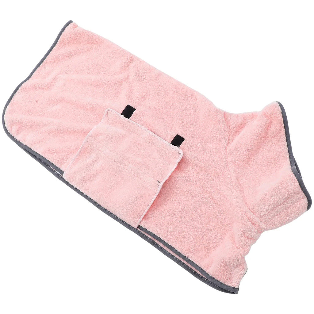 Super Absorbent Pet Bathrobe Dry Dog Towel for Grooming Bathing Quick Drying Dog Robe Super Absorbent Pet Bathrobe