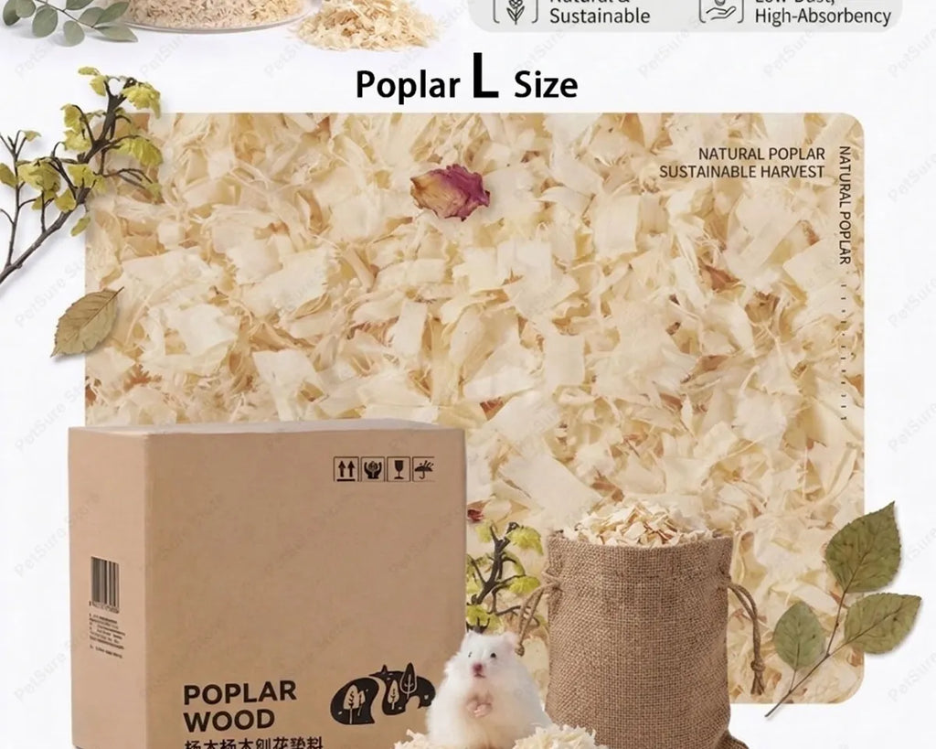 New Hamster Rat Mouse Wood Chips Beddingfor Guinea Pigs Rabbits Chinchillas  Natural Poplar Bedding Low Dust Cage House Filler