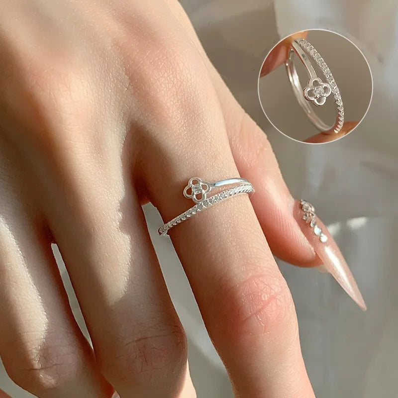 Sam Panda 925 Sterling Rings for Women Fashion Geometric Handmade Irregular Gold Star Ring Simple Fine Jelwery  Christmas Gift