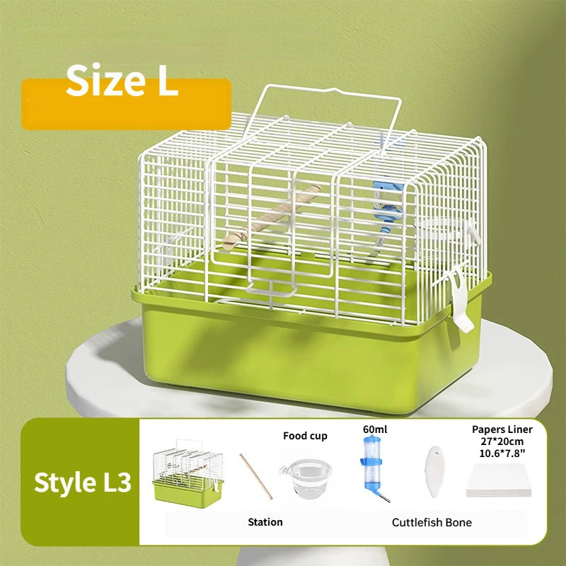 Bird Transport Cage Portable Double Shoulder Bird Carrier Bag Parrot Standing Stick for Outgoing Travel Lovebirds Bird Supplies