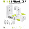 5 in 1 Hand Crank Vegetable Spiralizer Slicer Zucchini Noodle Maker Rotary Carrot Potato Shredder With 5 Blades Kitchen Tools