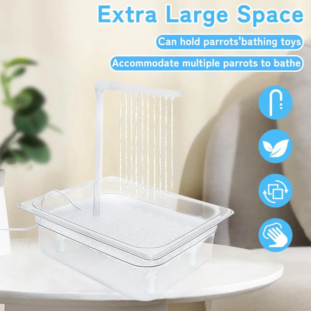 Automatic Bird Shower Tub Automatic Birdbath With Governor Bird Automatic Bathtub Swimming Pool For Small Pets Birds Parrots
