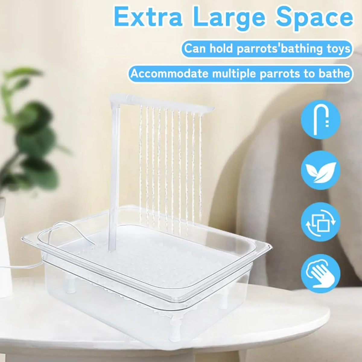 Automatic Bird Shower Tub Automatic Birdbath With Governor Bird Automatic Bathtub Swimming Pool For Small Pets Birds Parrots
