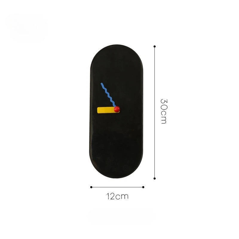 Home Decor Cream Style ABS Wall Clock Living Room Decoration Desktop Silent Wall Clock Vertical Clock