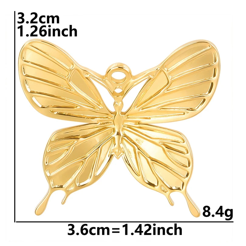 10PCS Ancient Egyptian Scarab Beetle Pendants Charms Stainless Steel Dragonfly Butterfly Pendant for Jewelry Making DIY Necklace