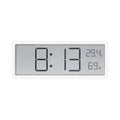 LCD Digital Wall Clock Time Temperature Humidity Display Electronic Desk Clock Battery Powered Home Office Decor