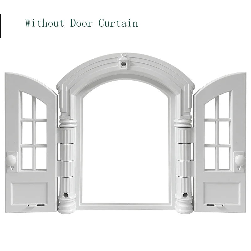 Pet Door 1PC Cat and Dog Doorway Stopper Entry Fence No Flap Door Stopper Pet Kennel Hole House Pet Supplies