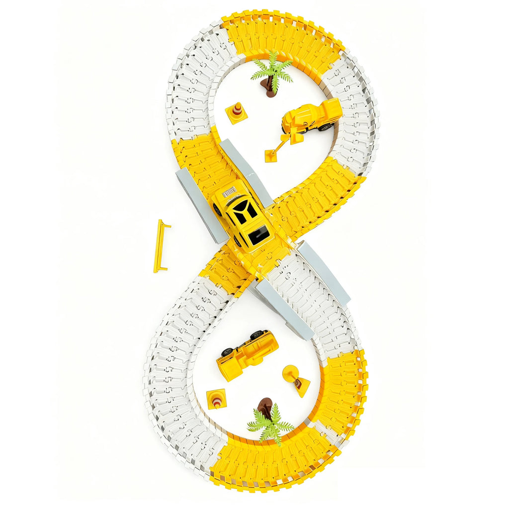 137pc Boys Halloween Christmas Gifts DIY Car Track Assemble Puzzle Toys Parent-Child Interactive Building Toys Family Party Toys