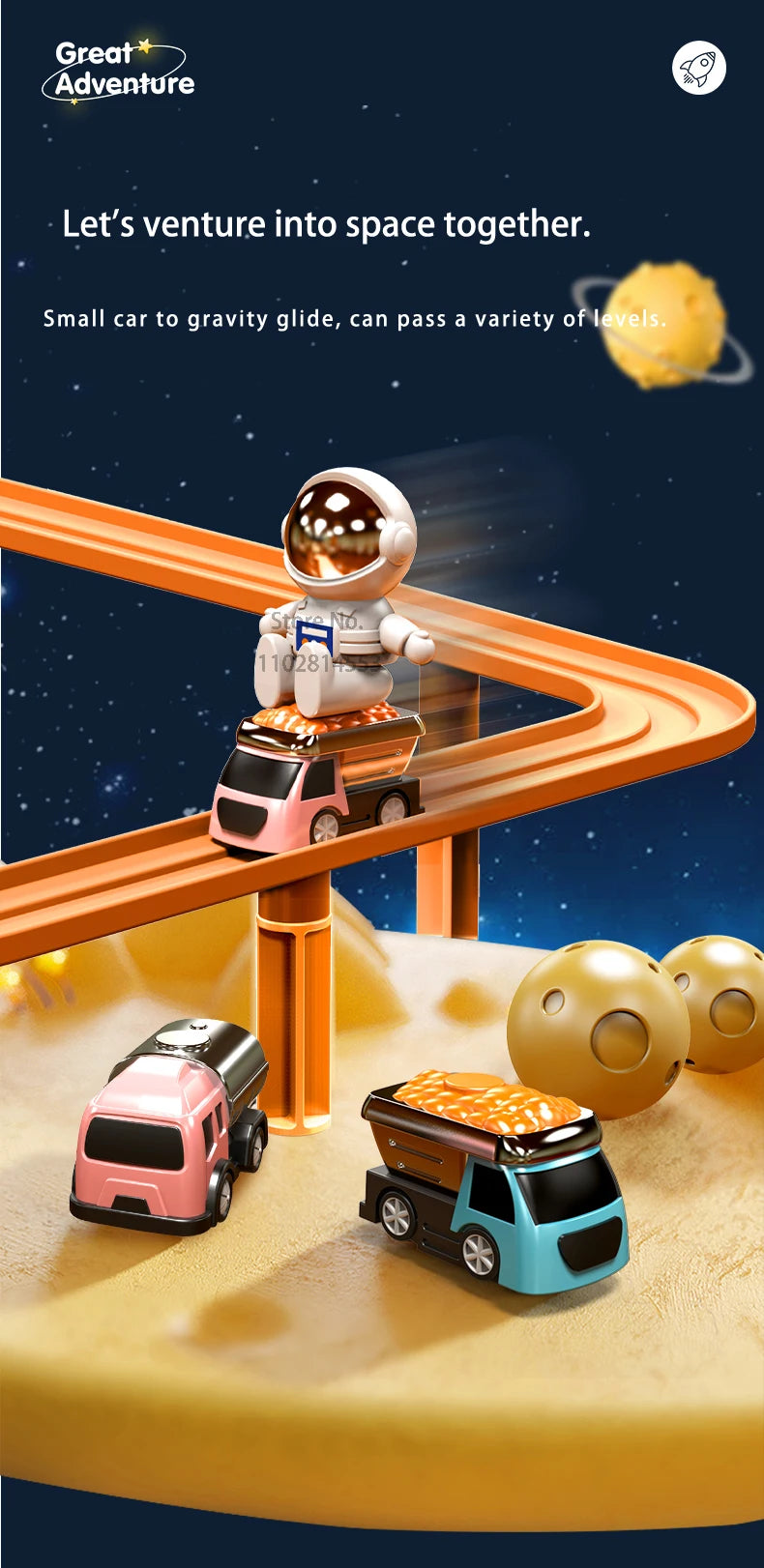 Racing Rail Car Model Space Aerospace Animals Educational Toys Children Train Track Adventure Brain Mechanical Interactive Game