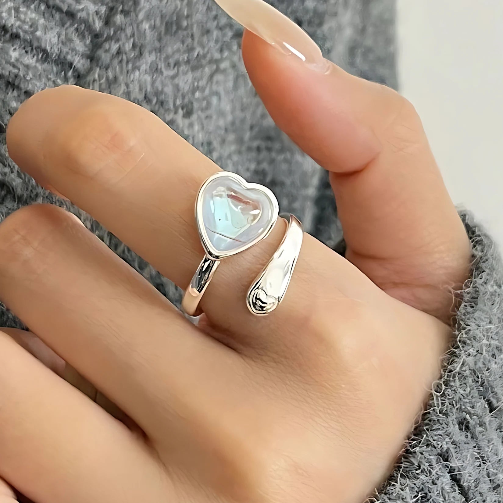 925 Sterling Silver Rings for Women Couple Minimalist Handmade Simple BIg Ring Party Jewelry Gift Prevent Allergy