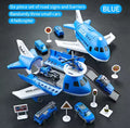 Kids Toy Plane Foldable Storage Passenger Plane Model Helicopter Inertia Car Track Vehicle