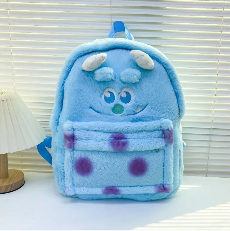 New Lotso Alien Cartoon Funny Plush Backpack Students Large Capacity Bag Girls Casual Soft Stuffed Schoolbag Lightening Bag
