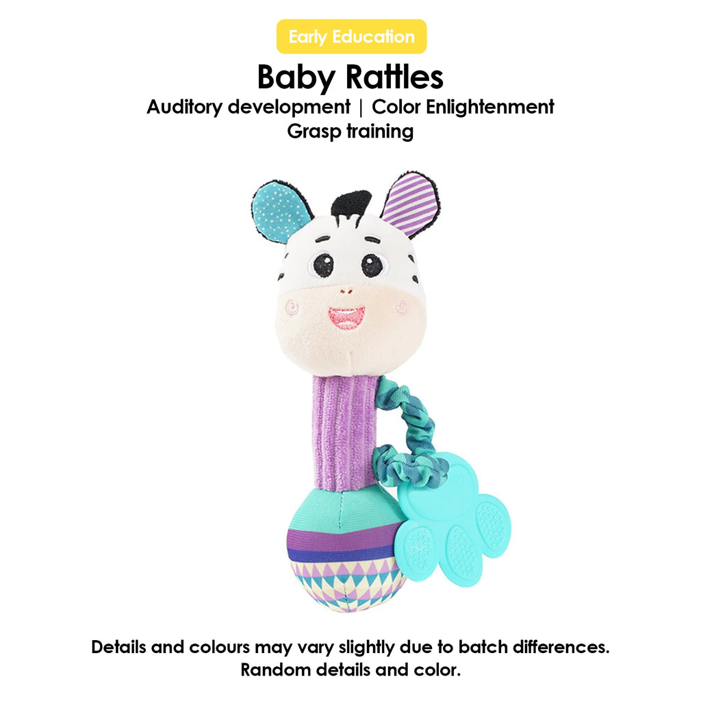 1pcs 0-12M Newborn Baby Dental Gum Hand Grip Soothing Toy Can Bite Practice Grasping Parent Baby Interactive Puzzle Rattle Toy