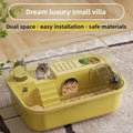 Plastic Hamster Cage, Transparent Panoramic View, Luxury Villa for Golden Hamsters, Double-Layered