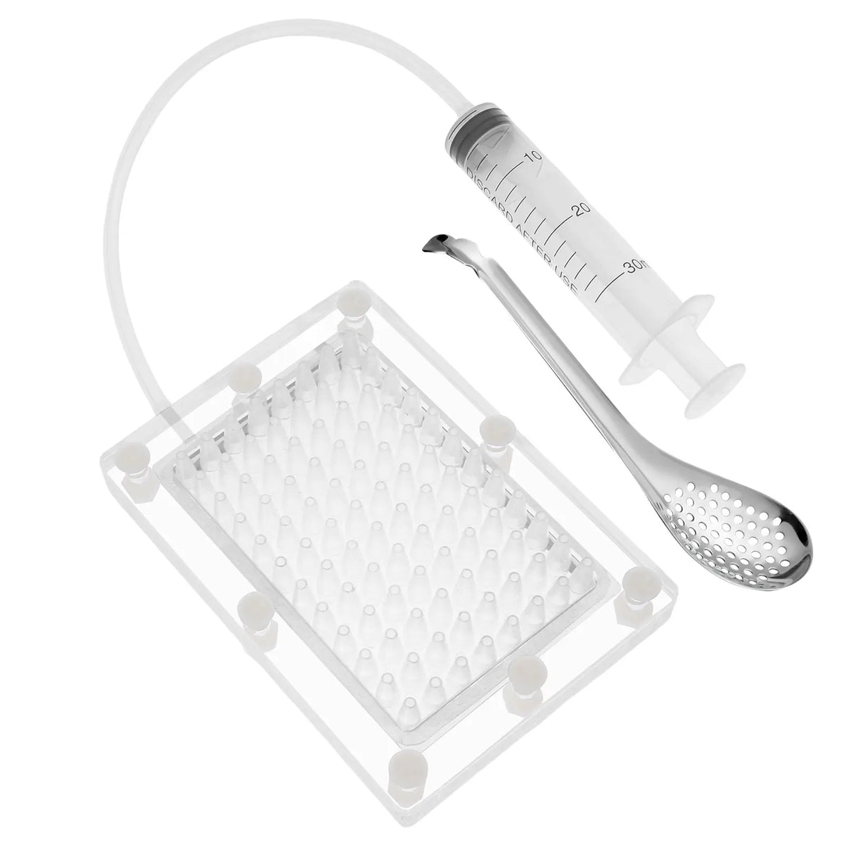 Caviar Spherification Tool Transparent Molecular Gastronomy Kit with Spoon Spherification Dropper Creative Kitchen Accessories