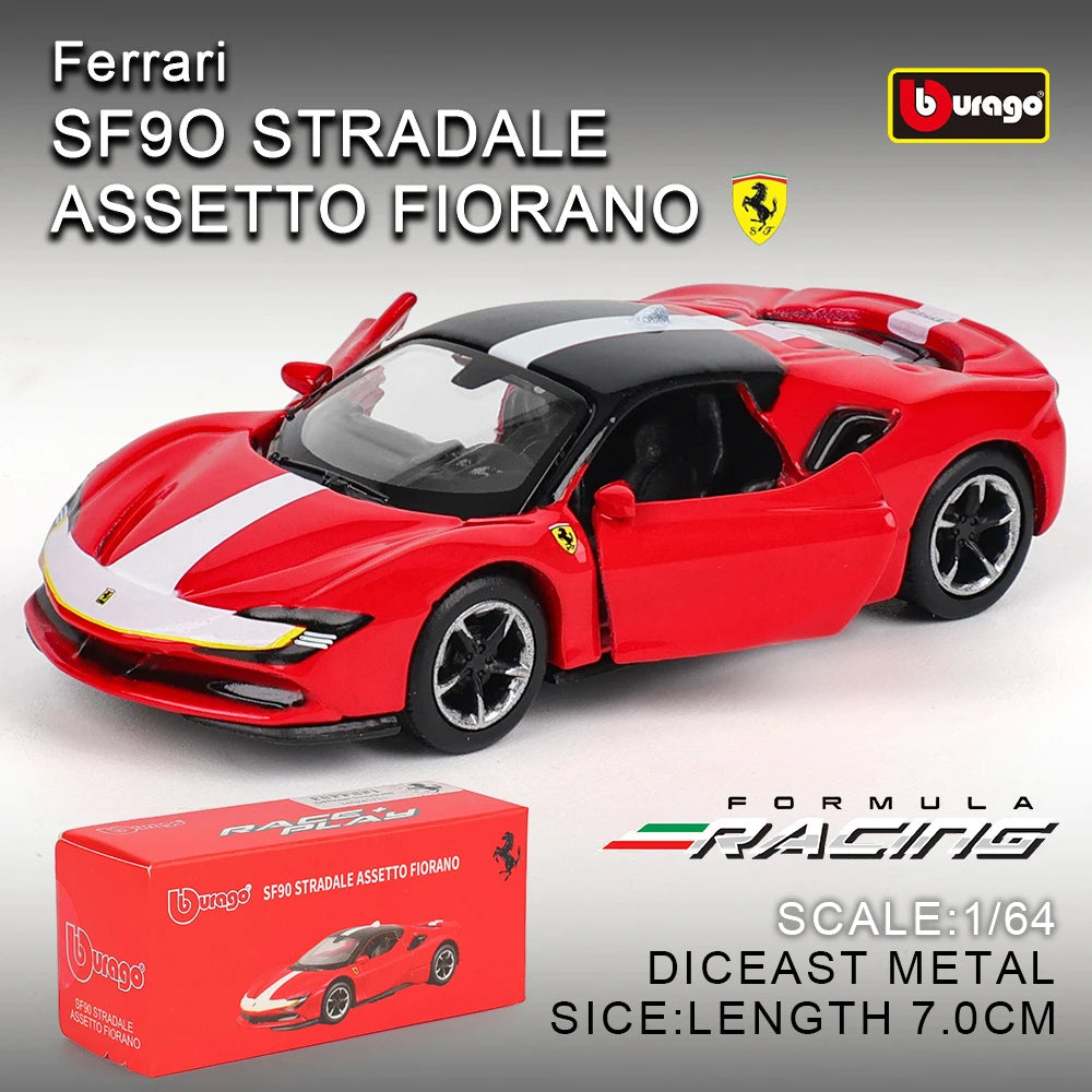 Bburago1:64 Ferrari E812 COMPETIZIONE Model Small Collection Car Alloy Model Toy Gift Scene Decoration Classic and Exquisite