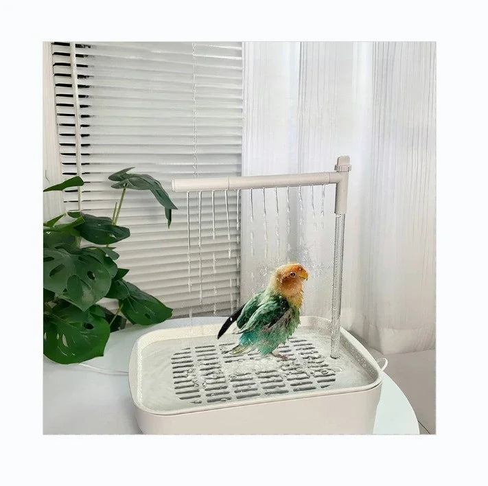 1Pcs USB Electric Automatic Circulating Bird Bathtub Tabletop Parrot Shower Basin Healthy Bathing Tub for Budgie Lovebird Cockat