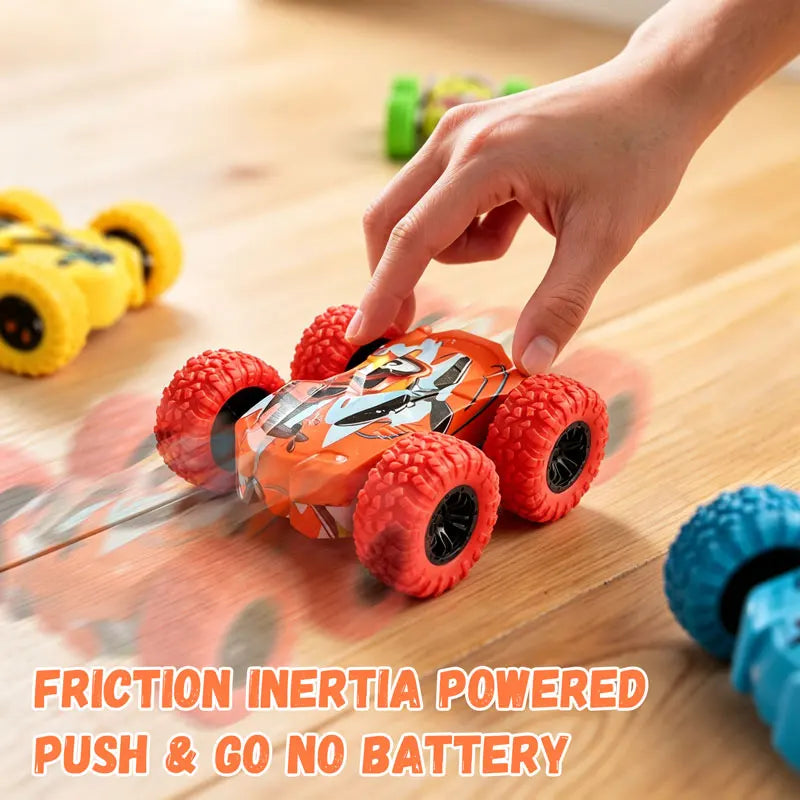 180° Flip Inertia Stunt Car Double‑Sided Drive Off‑Road Vehicle Friction Powered Collision Tumbling Toy Car Kid Interactive Play