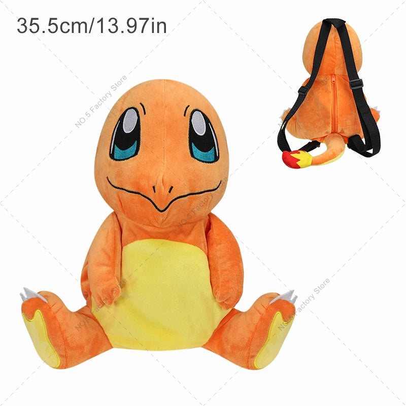 Eevee Mimikyu Charizard Gengar Plush Backpack Funny Cartoon Large-Capacity Student Backpack Kindergarten Bag Child Gift