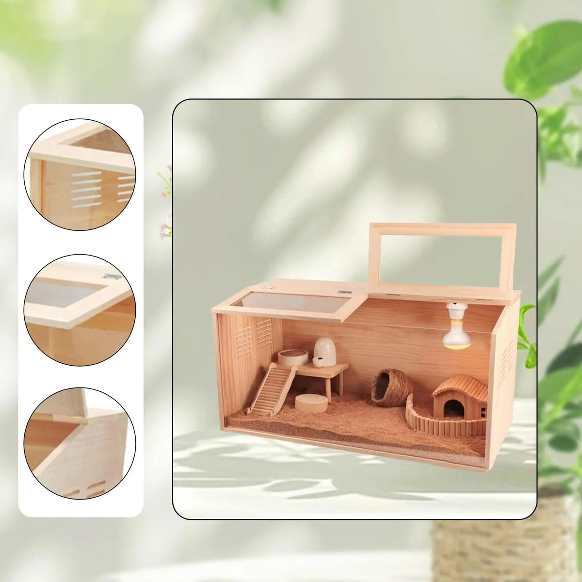 Chicken Brooder Box Sturdy Clear Versatile Lightweight Incubator Small Chicken Coop for Ducks Quails Hamsters Chick Birds