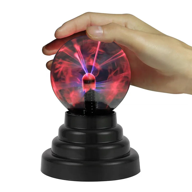 3/4/5/6/8 Inch Magic Plasma Ball Lamp LED Atmosphere Night Light Only Touch Sensitive Glass Plasma Light Bedroom Decor Kids Gift
