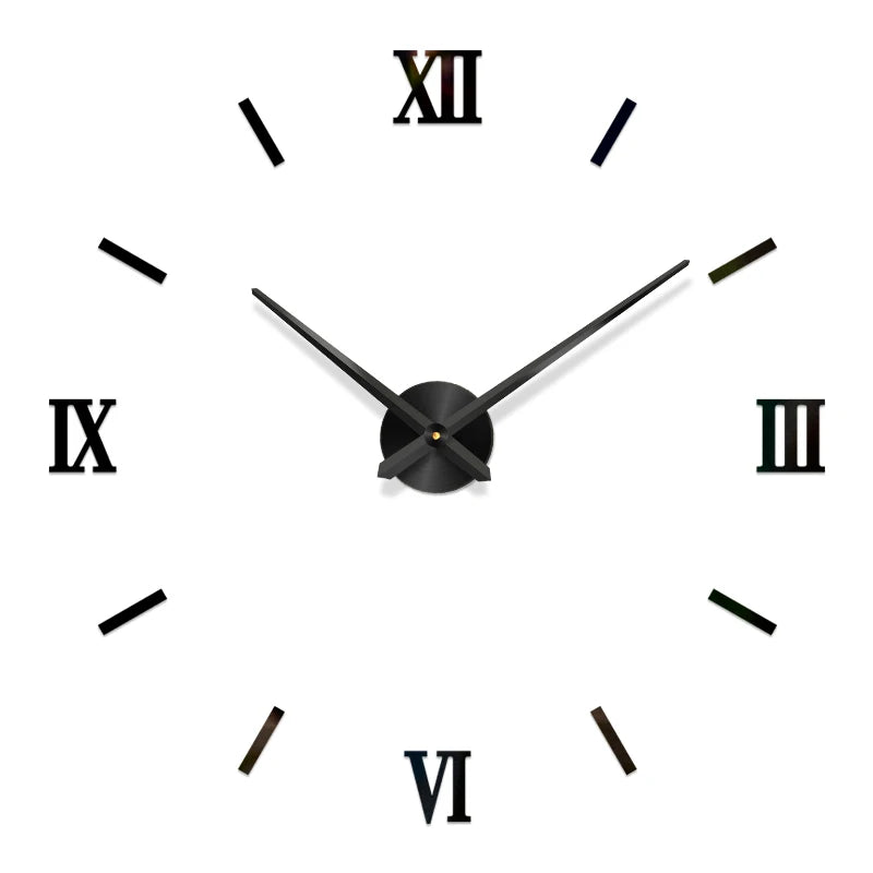 New Modern Design Large Wall Clock 3D DIY Quartz Clocks Fashion Watches Acrylic Mirror Stickers Living Room Home Decor Horloge