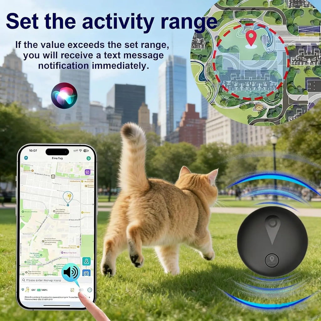 GPS Tracker for Dogs, Smart Collar Real-Time Location, No Monthly Fee, iOS Find My, IP68 Waterproof, Ultra-Slim