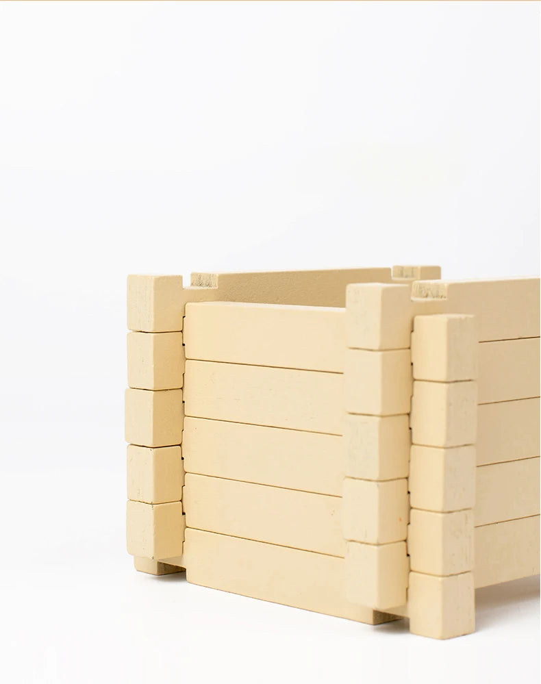 Wooden Building Blocks Set Toddler Natural Wood Block Montessori Learning Toy Stacking Toys Building Blocks Gifts for Kids Age 3