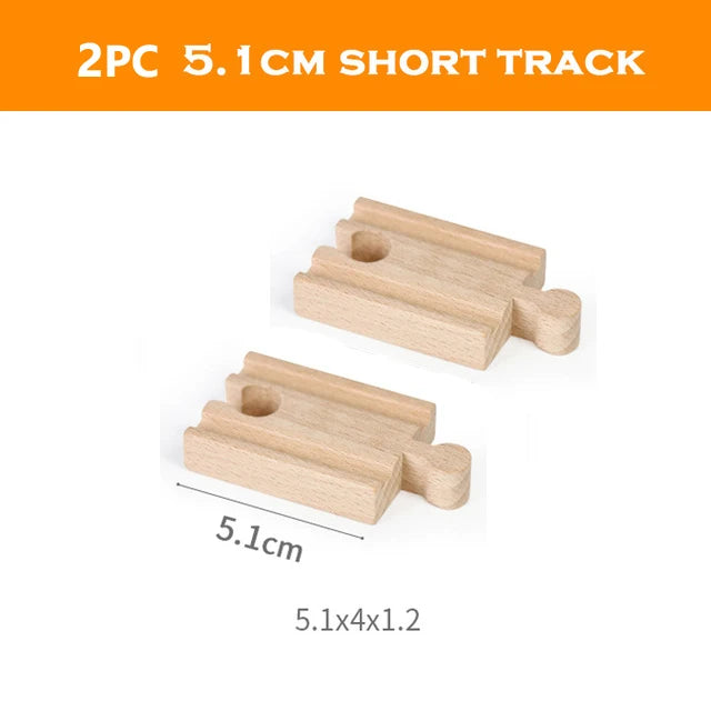 Wooden Train Track Racing Railway Toys All Kinds Wooden Track Accessories Fit for Biro Wood Tracks Toys for Children Gift