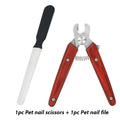 Wood Handle Pet Nail Clippers for Dogs & Cats Razor Sharp Stainless Steel Blades Ergonomic Wooden Grip Trimmer with Safety Stop